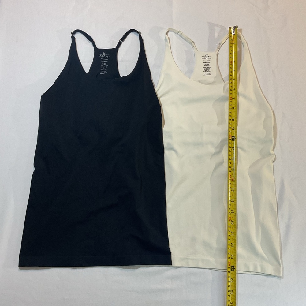 BKE Core (2x Bundle) Womens 1 Black & 1 White Spagetti Strap Tank, Size Small - Picture 3 of 9